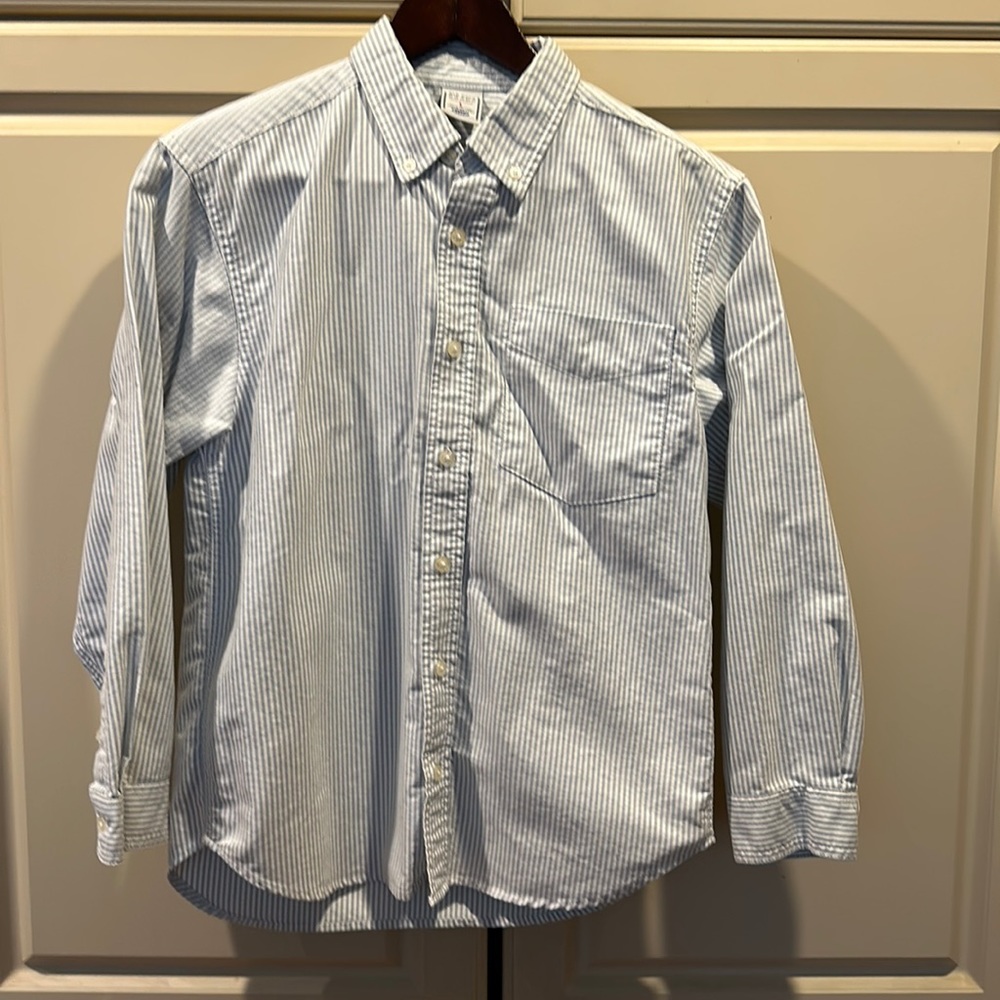 Old Navy blue Pinpoint Striped Oxford 10-12
